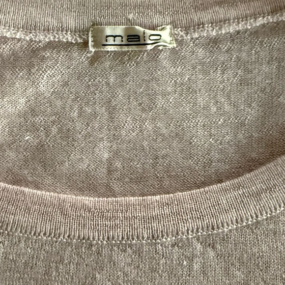 Malo Light Pink Short Sleeve Sweater • Size M - Picture 2 of 5